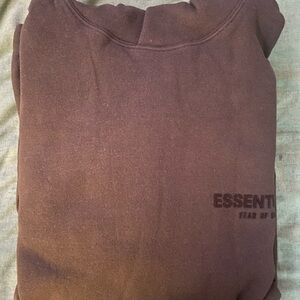 Black essentials hoodie mens small